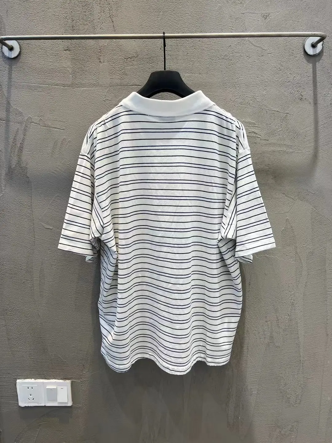 Oversized Striped Logo Polo Shirt D12518645 — view 2