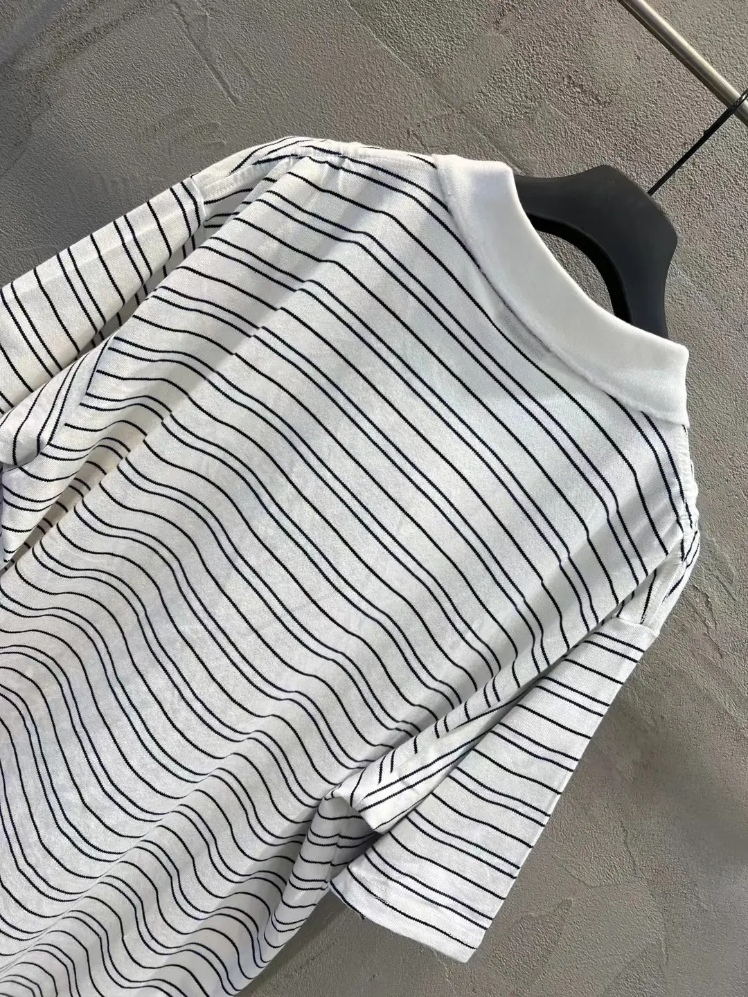 Oversized Striped Logo Polo Shirt D12518645 — view 8