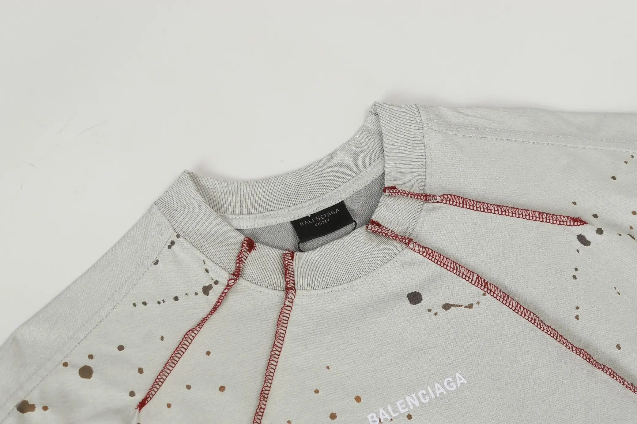 Logo Embroidery Distressed Oversized T-Shirt D18018683 — view 20