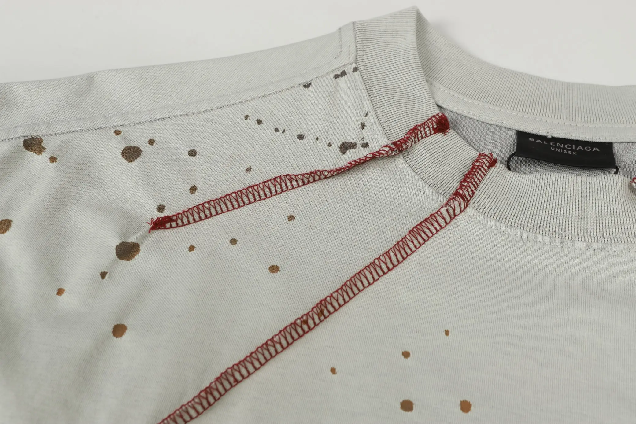 Logo Embroidery Distressed Oversized T-Shirt D18018683 — view 21
