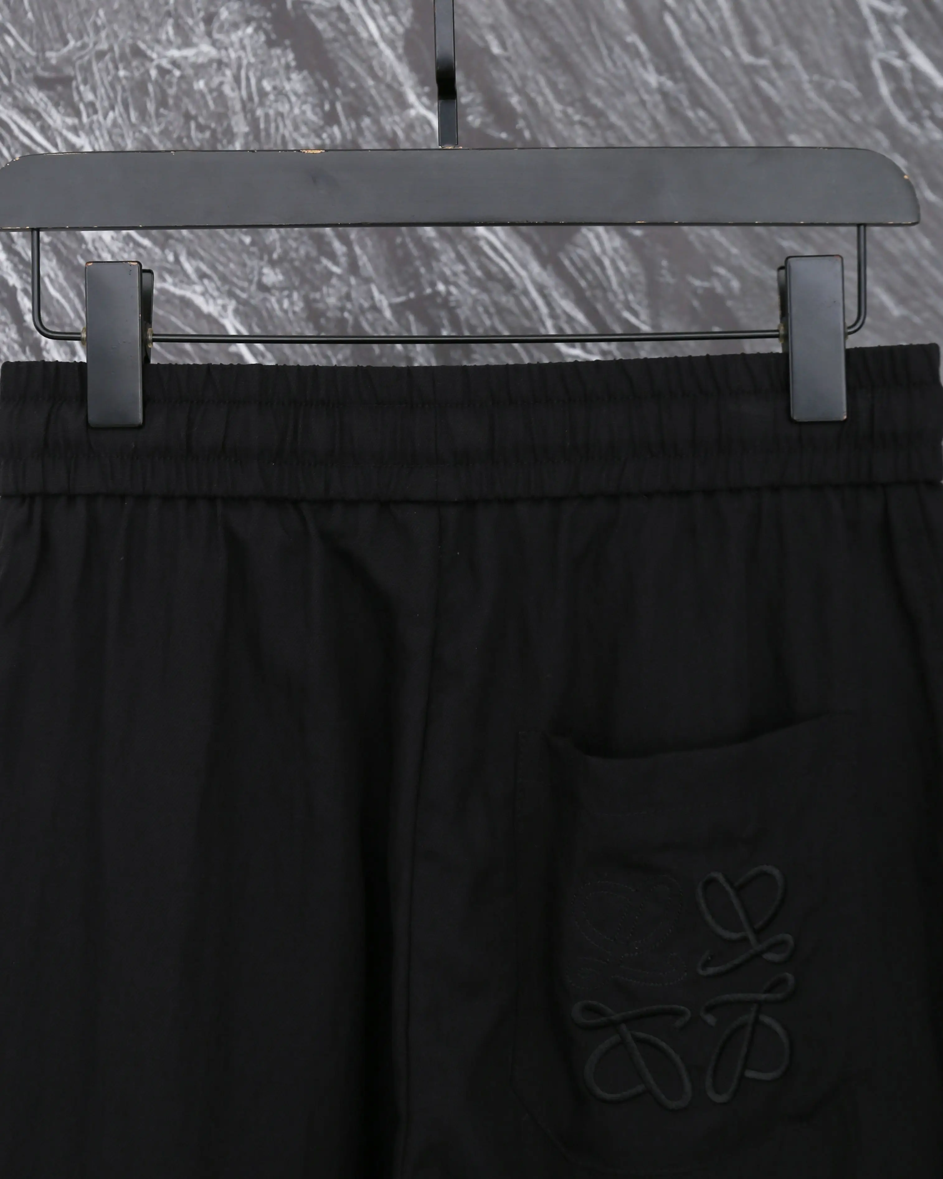 Embroidered Logo Linen-Blend Drawstring Trousers D20512923 — view 5