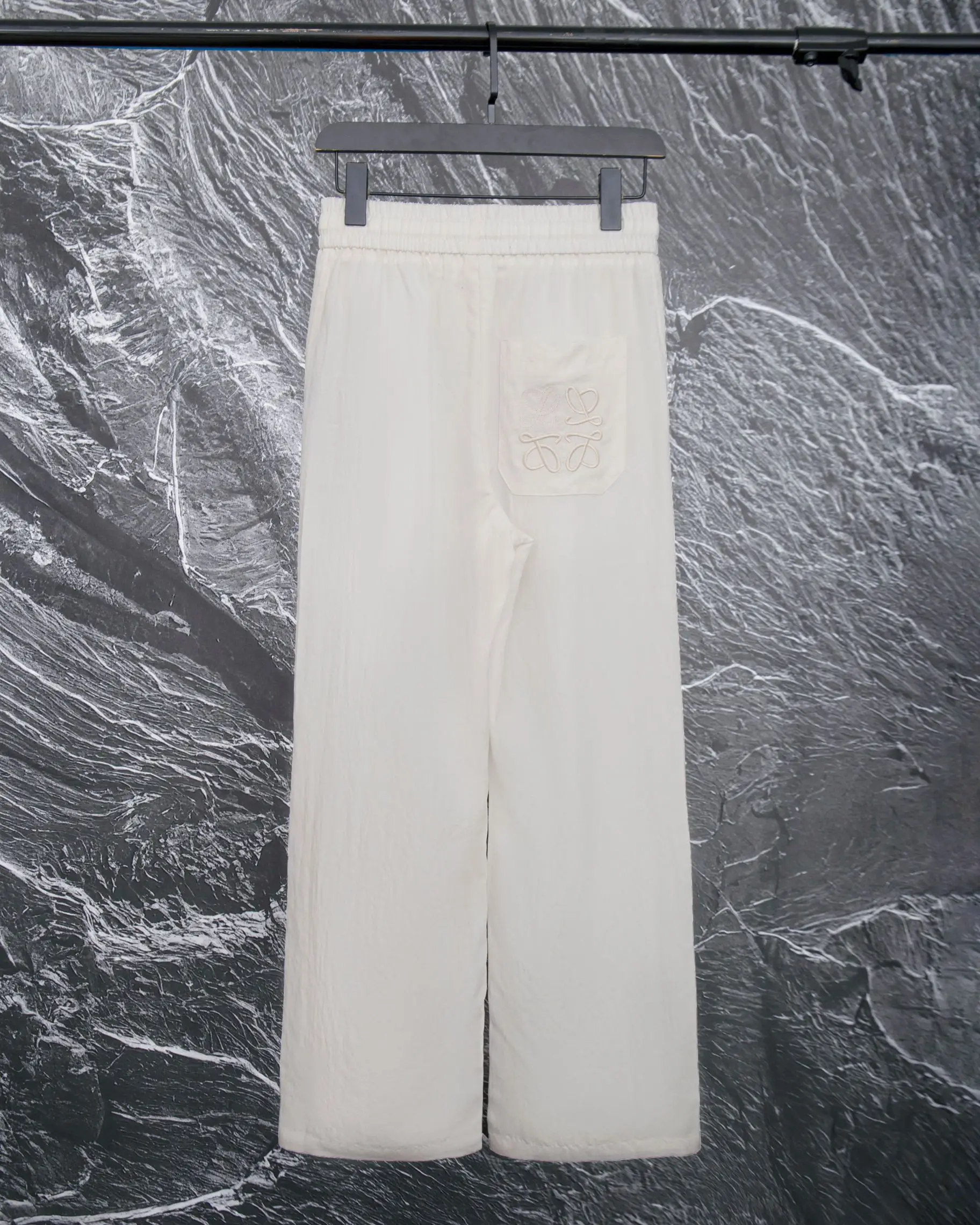 Embroidered Linen-Blend Drawstring Trousers D20512922 — view 2