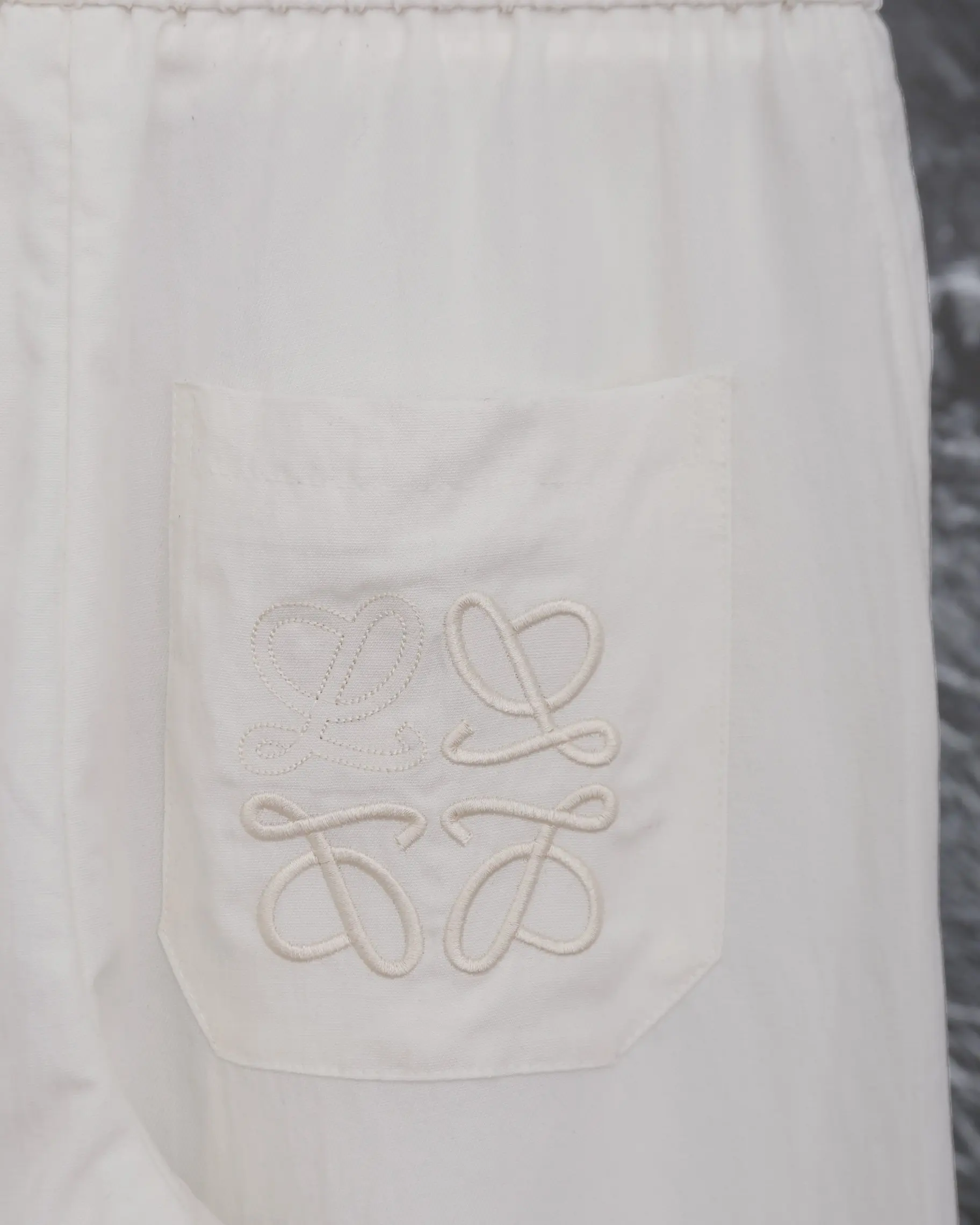 Embroidered Linen-Blend Drawstring Trousers D20512922 — view 5