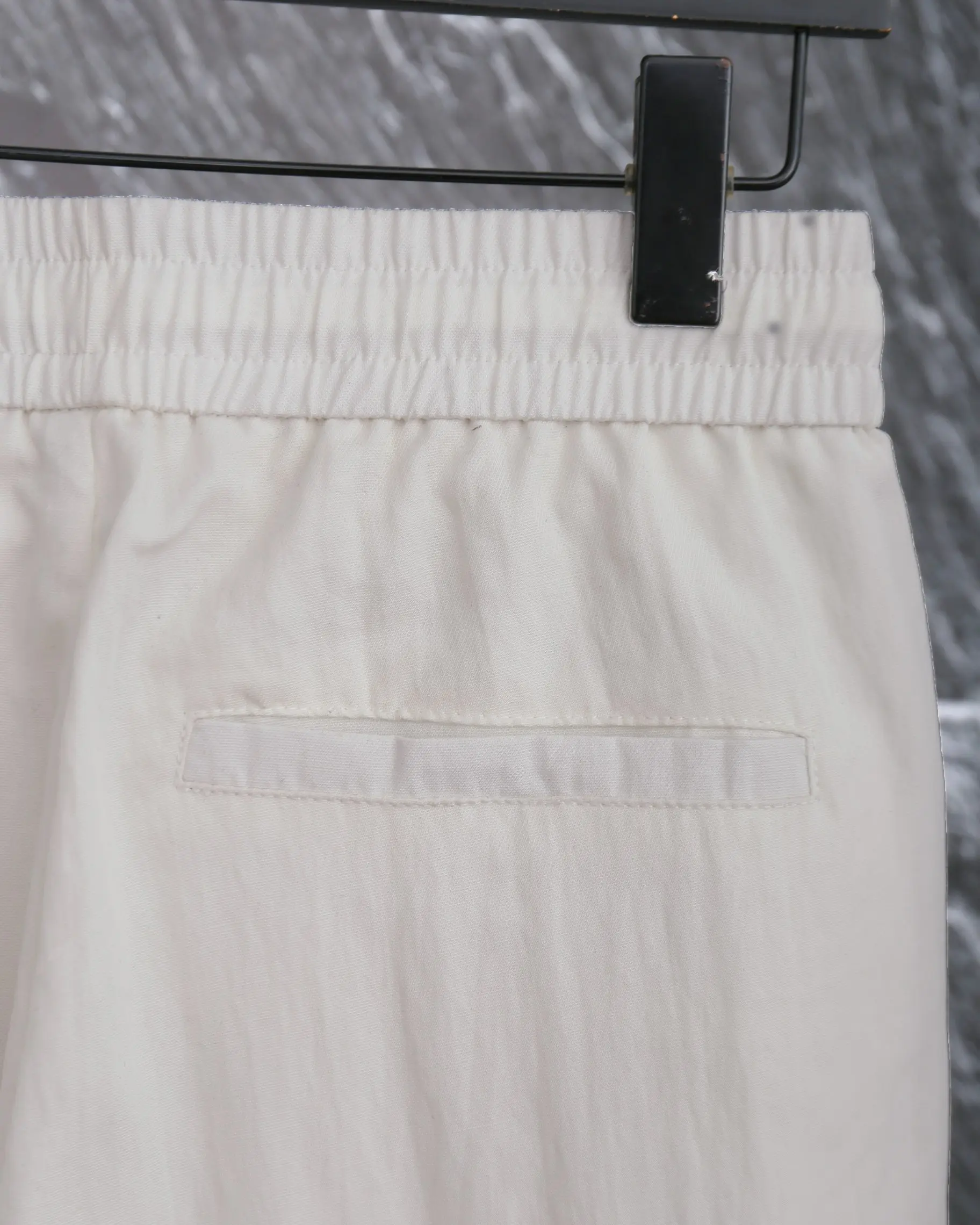 Embroidered Logo Cotton-Linen Trousers D20512921 — view 4