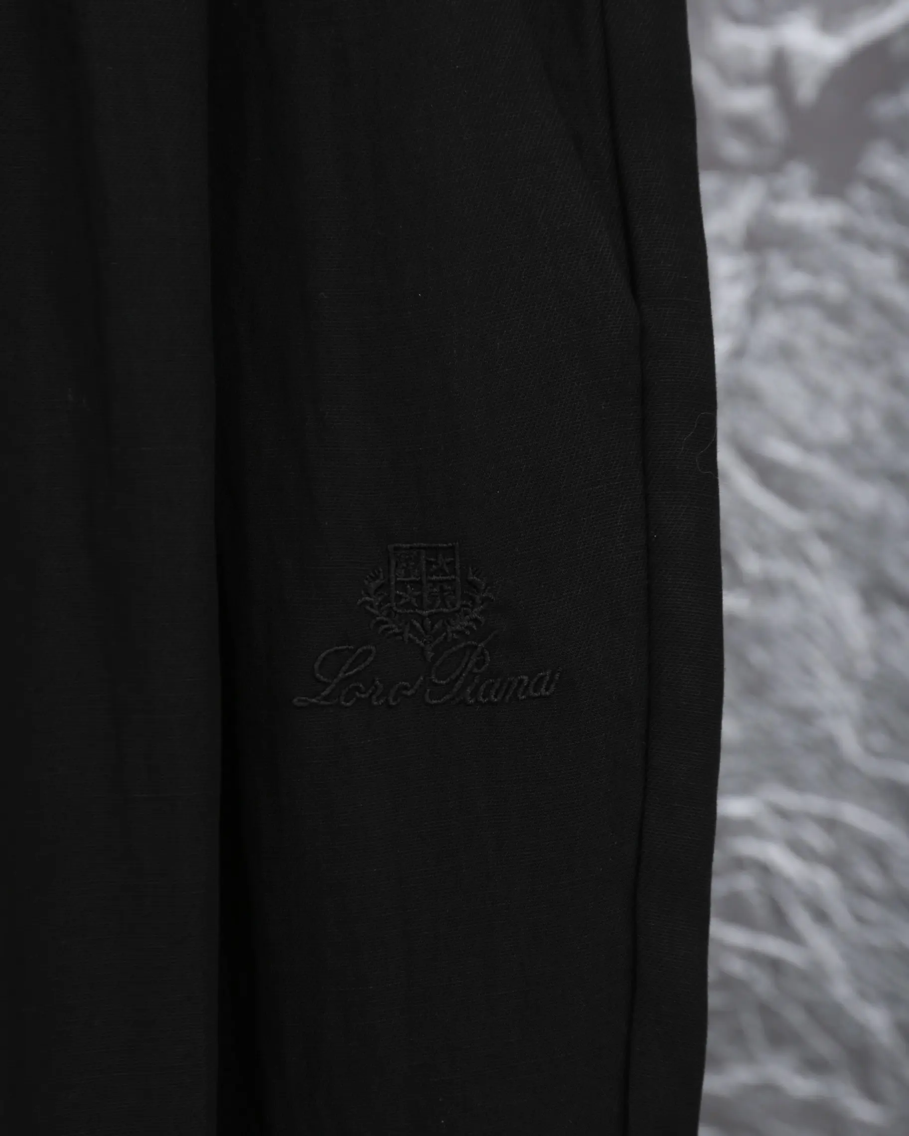 Embroidered Logo Linen-Blend Drawstring Trousers D20512920 — view 4