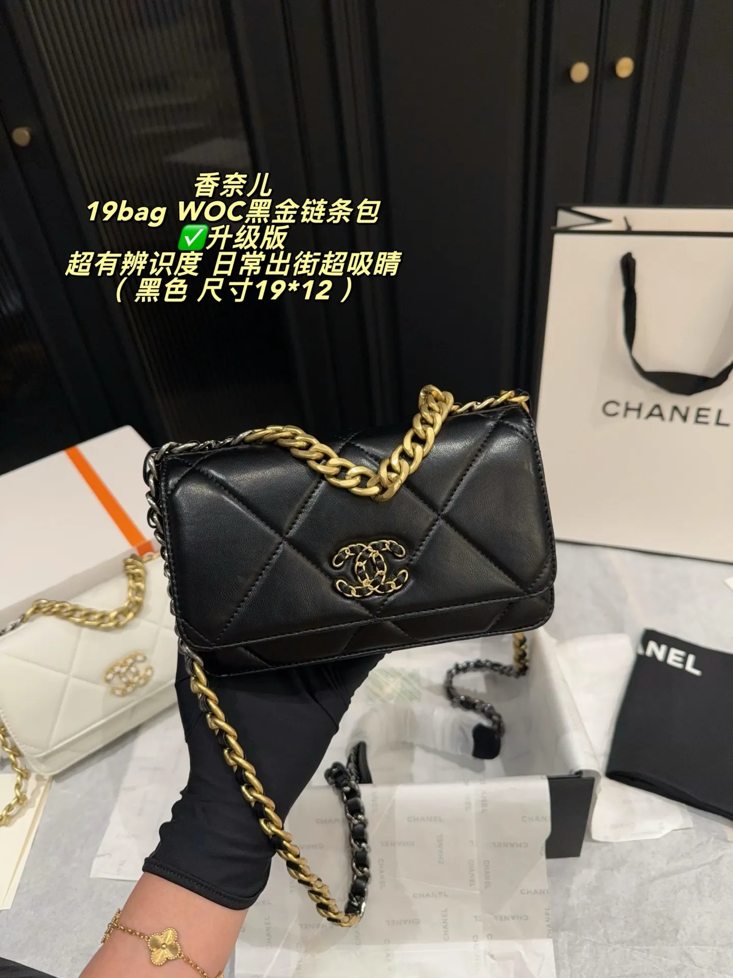 Chanel 19 WOC Quilted Chain Bag D26518304 — view 5
