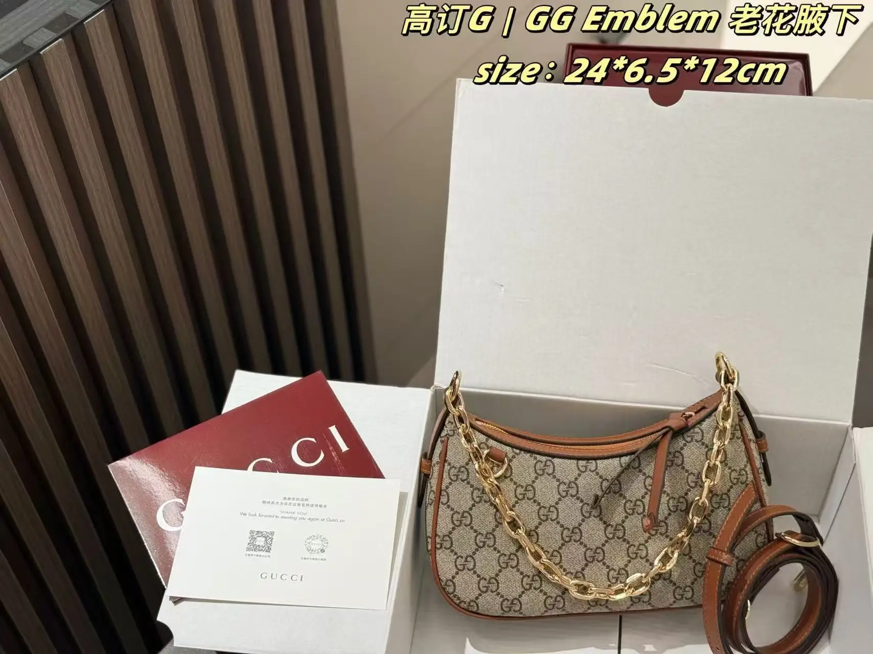 GG Monogram Canvas Crescent Shoulder Bag D26518125