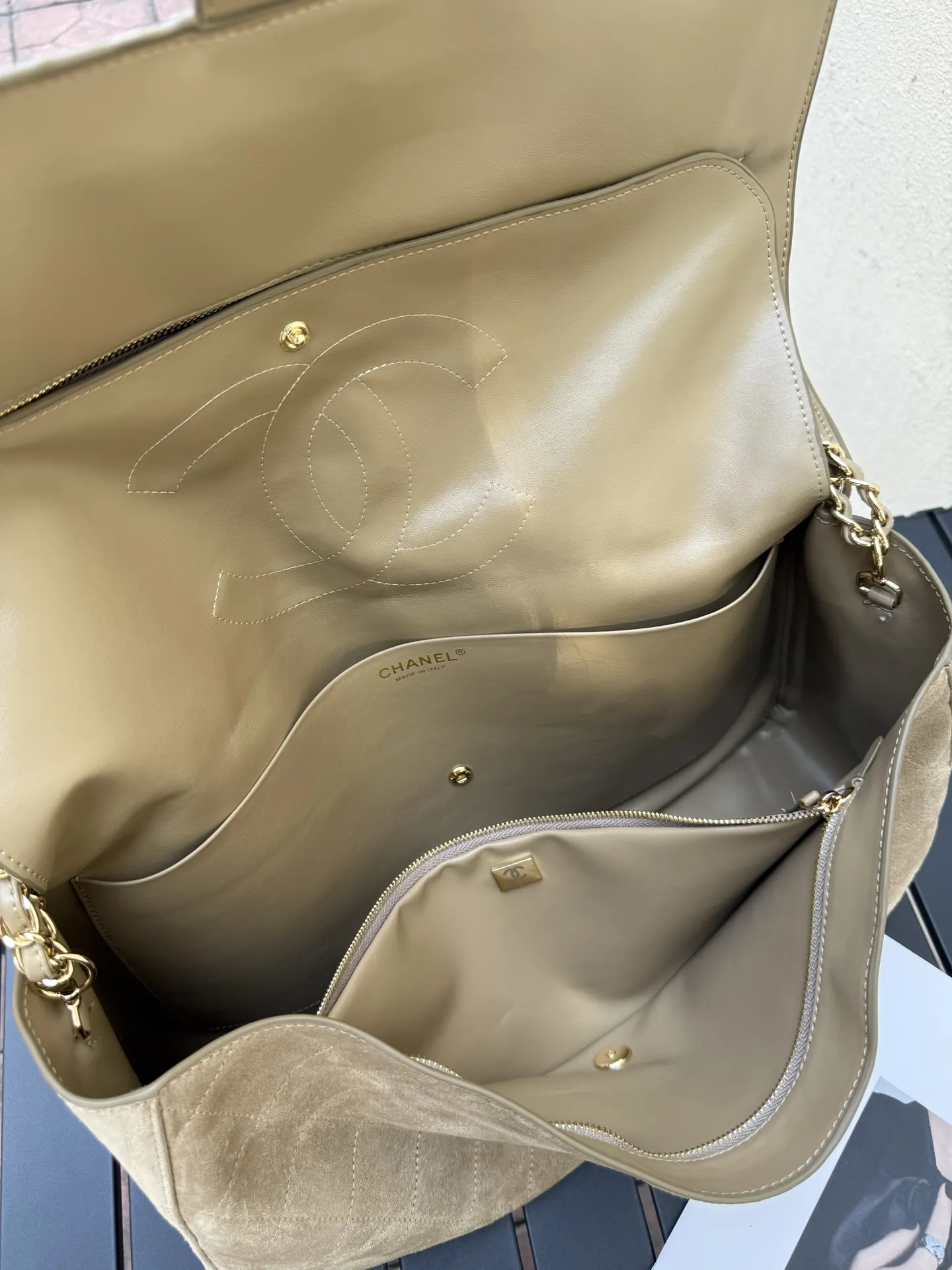Maxi CF Suede Shoulder Bag D54017751 — view 6