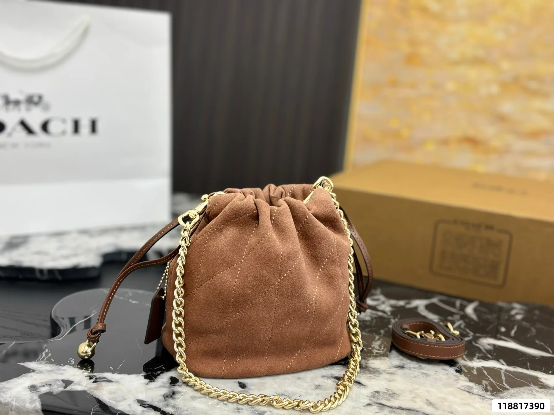 Coach Faye Mini Drawstring Bucket Bag D27518199 — view 5