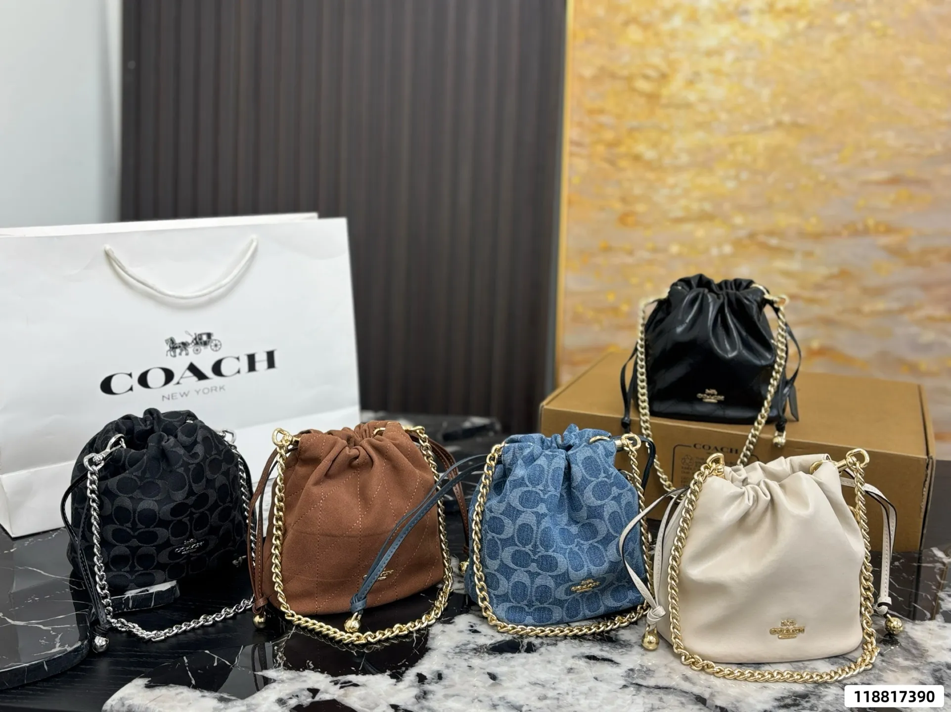 Coach Faye Mini Drawstring Bucket Bag D27518199 — view 10
