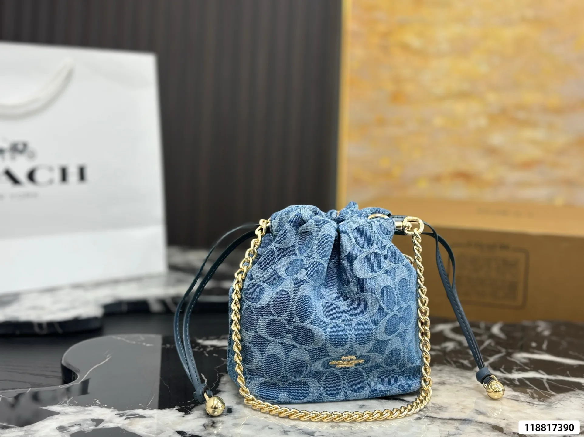 Coach Faye Mini Drawstring Bucket Bag D27518199 — view 12