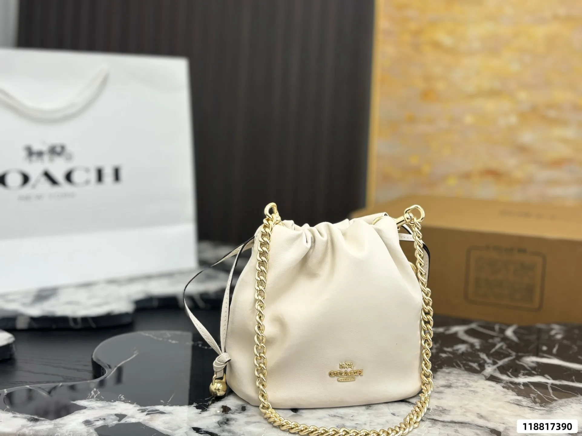 Coach Faye Mini Drawstring Bucket Bag D27518199 — view 13