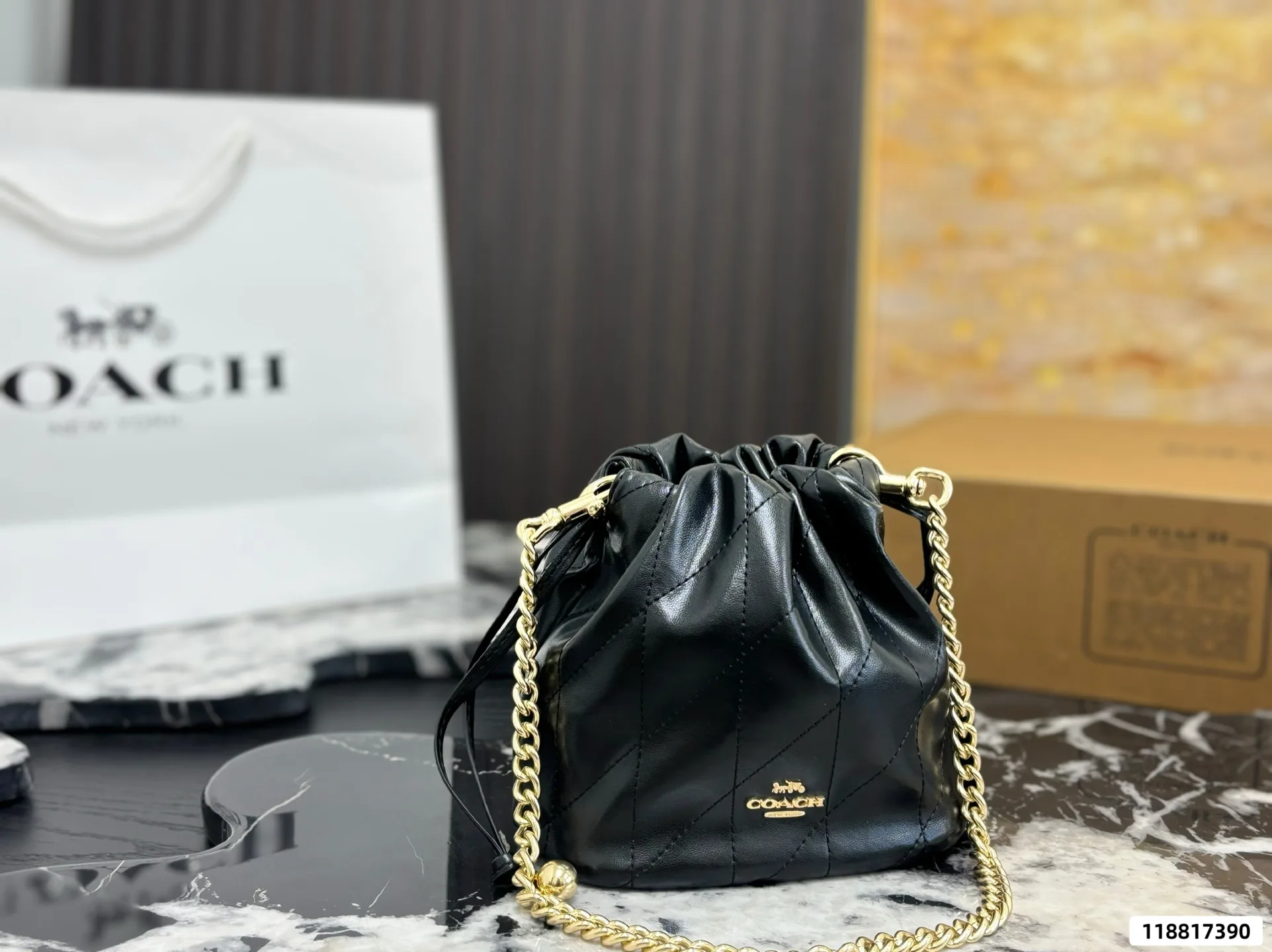Coach Faye Mini Drawstring Bucket Bag D27518199 — view 15