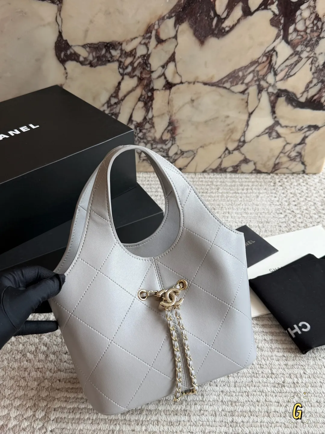 26P Quilted Leather Bucket Bag D28518505 — view 4