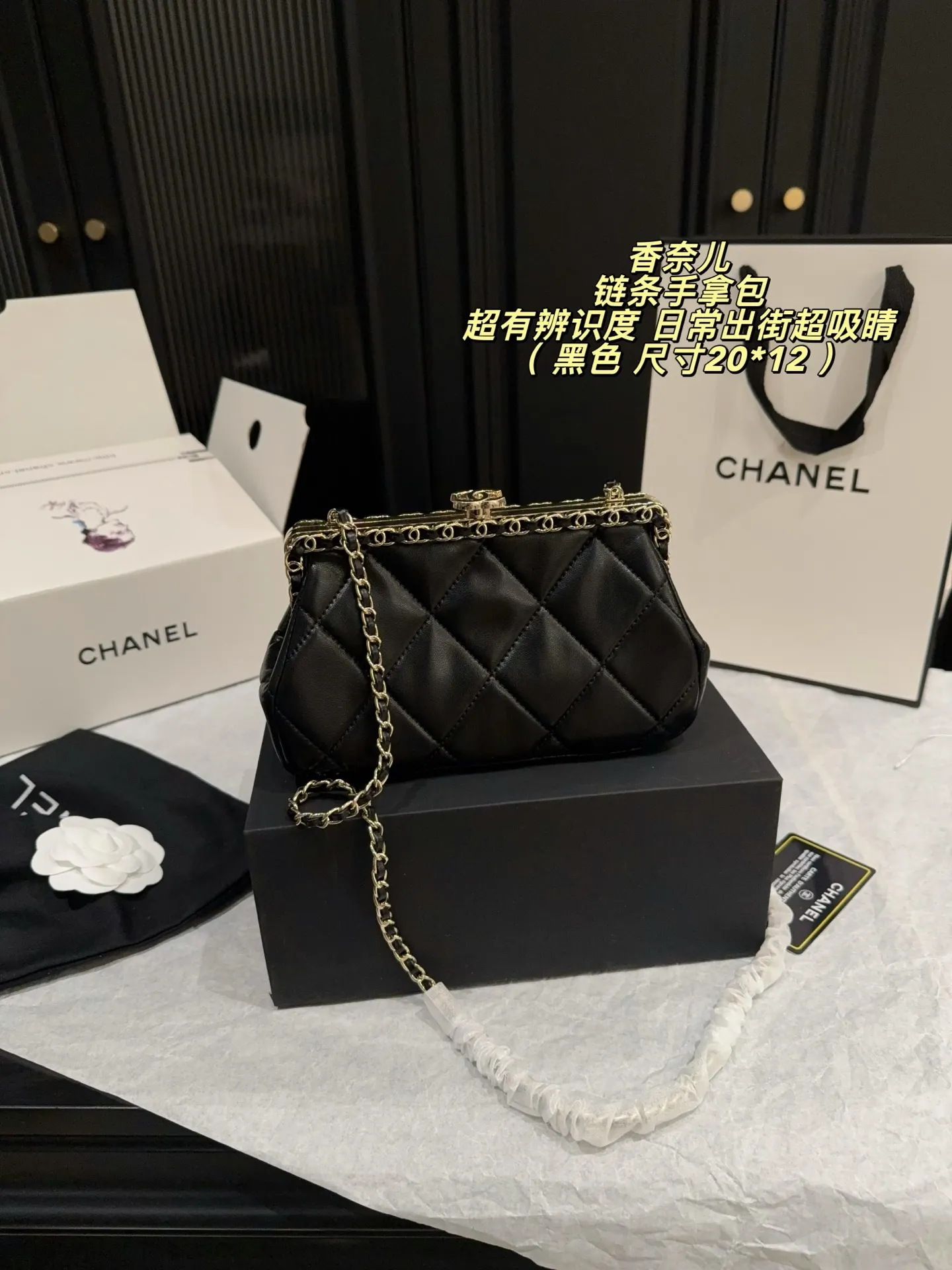 Chanel 19 Quilted Chain Clutch Bag D28518178