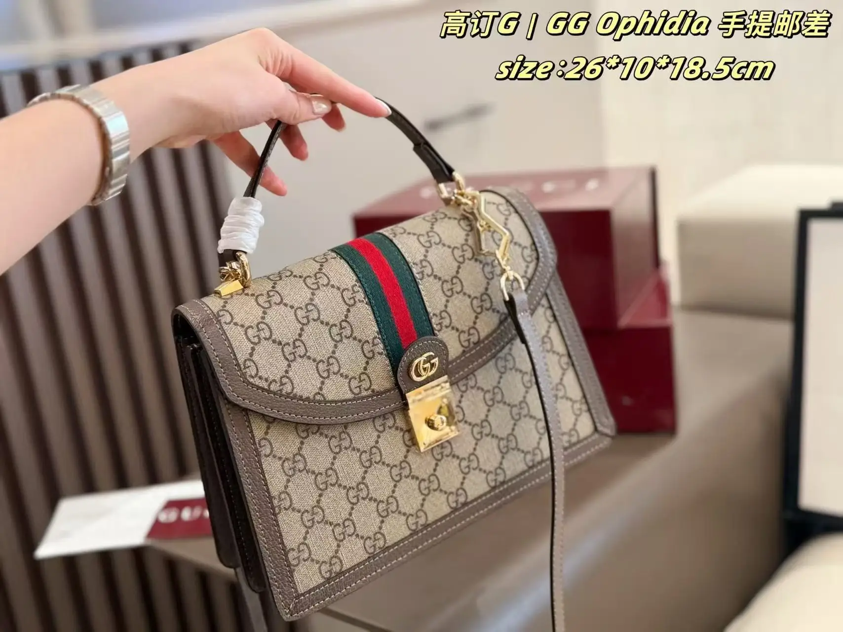 Ophidia GG Supreme Top-Handle Bag D28518127 — view 8