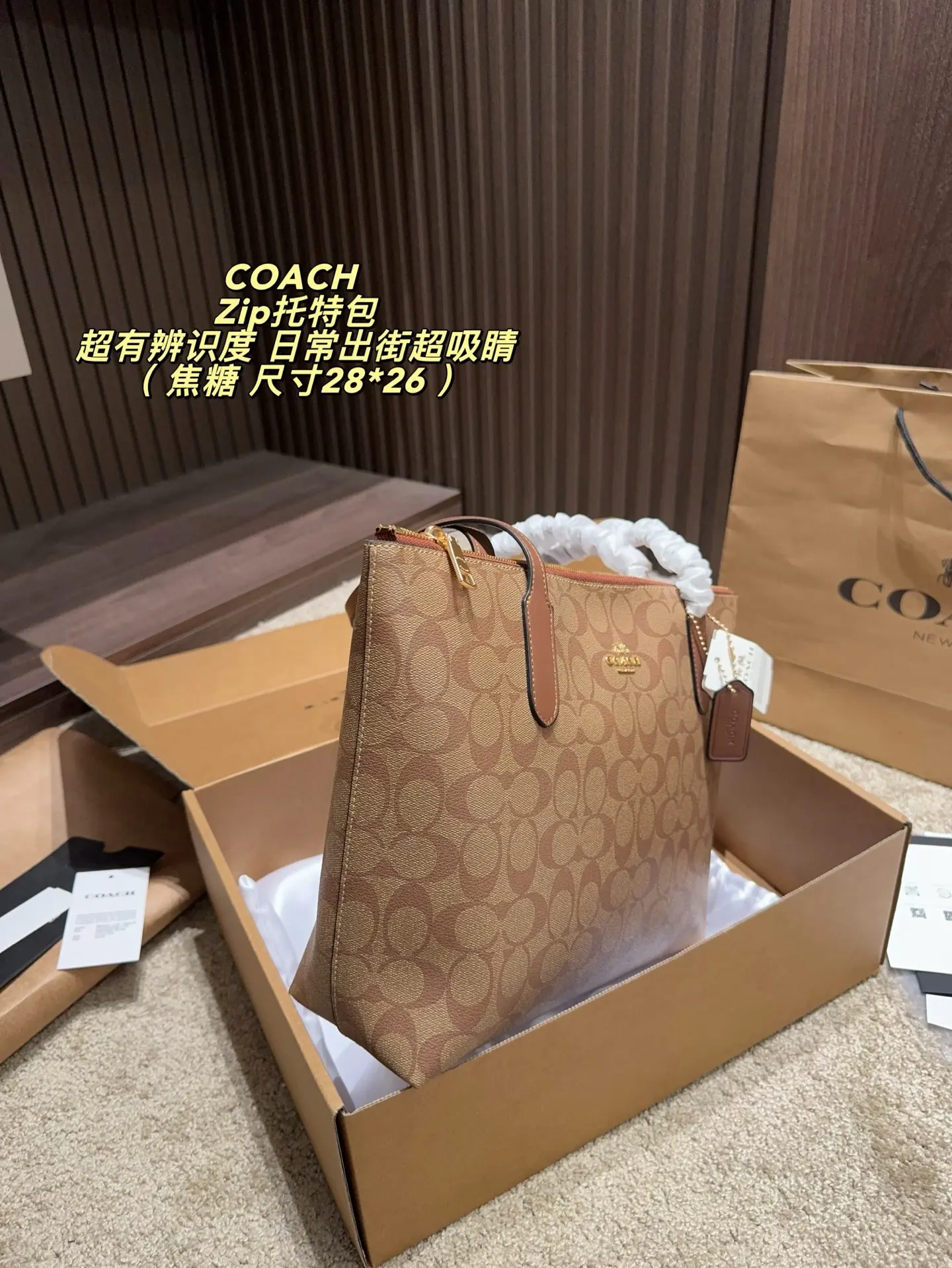 Zip-Top Monogram Coated Canvas Tote Bag D29018402 — view 13