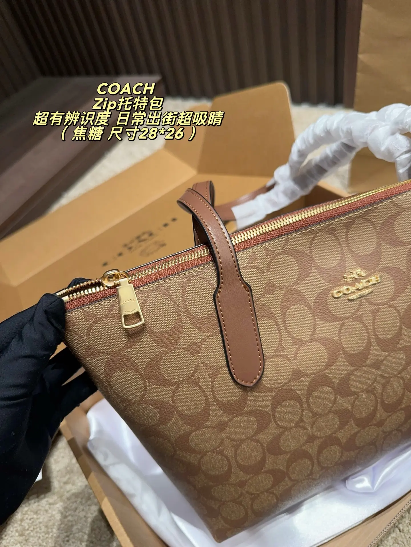 Zip-Top Monogram Coated Canvas Tote Bag D29018402 — view 14