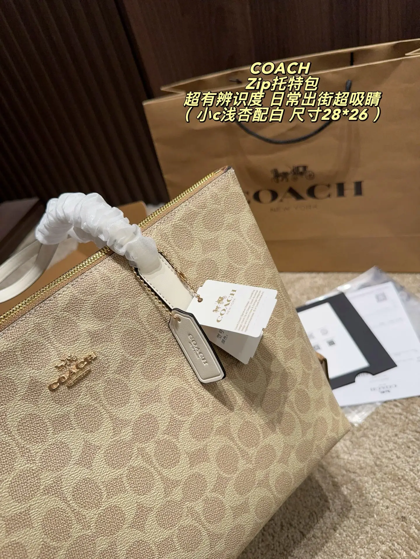 Zip-Top Monogram Coated Canvas Tote Bag D29018402 — view 3