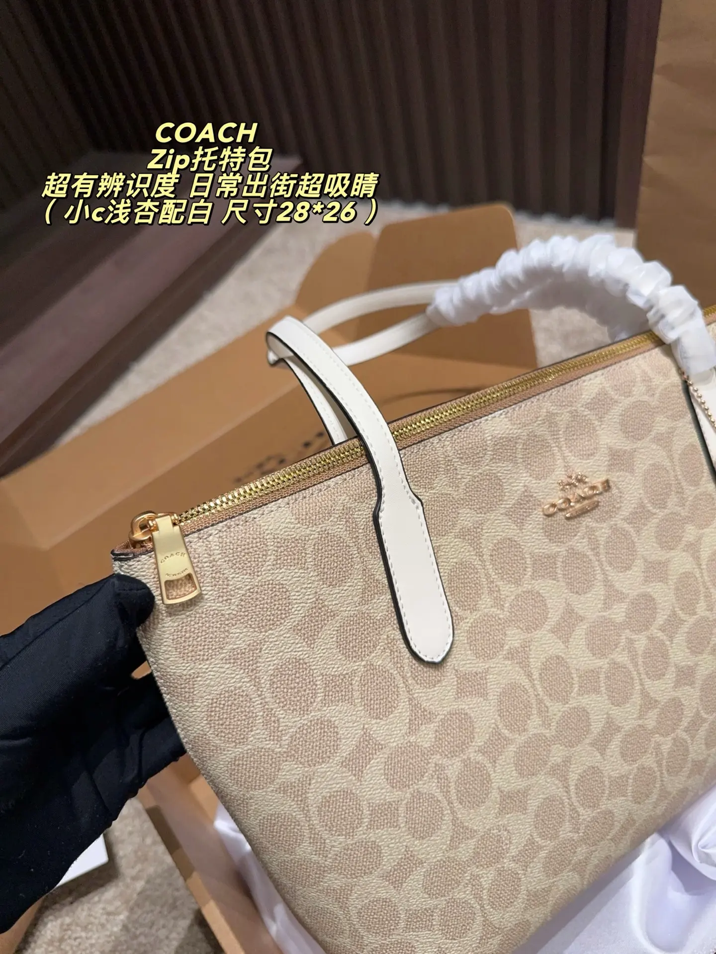 Zip-Top Monogram Coated Canvas Tote Bag D29018402 — view 8