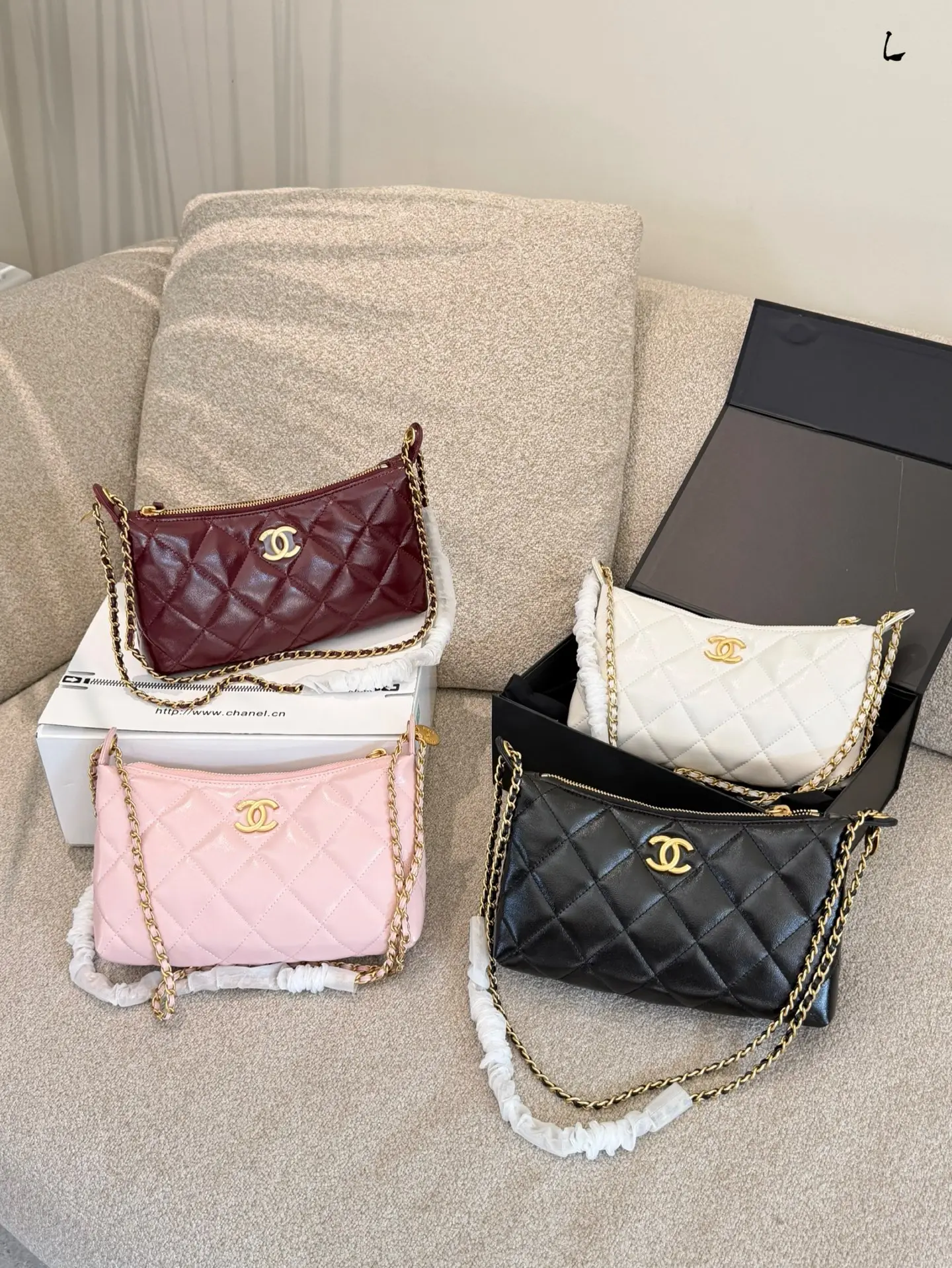 Quilted Lambskin Hobo Bag D30018020