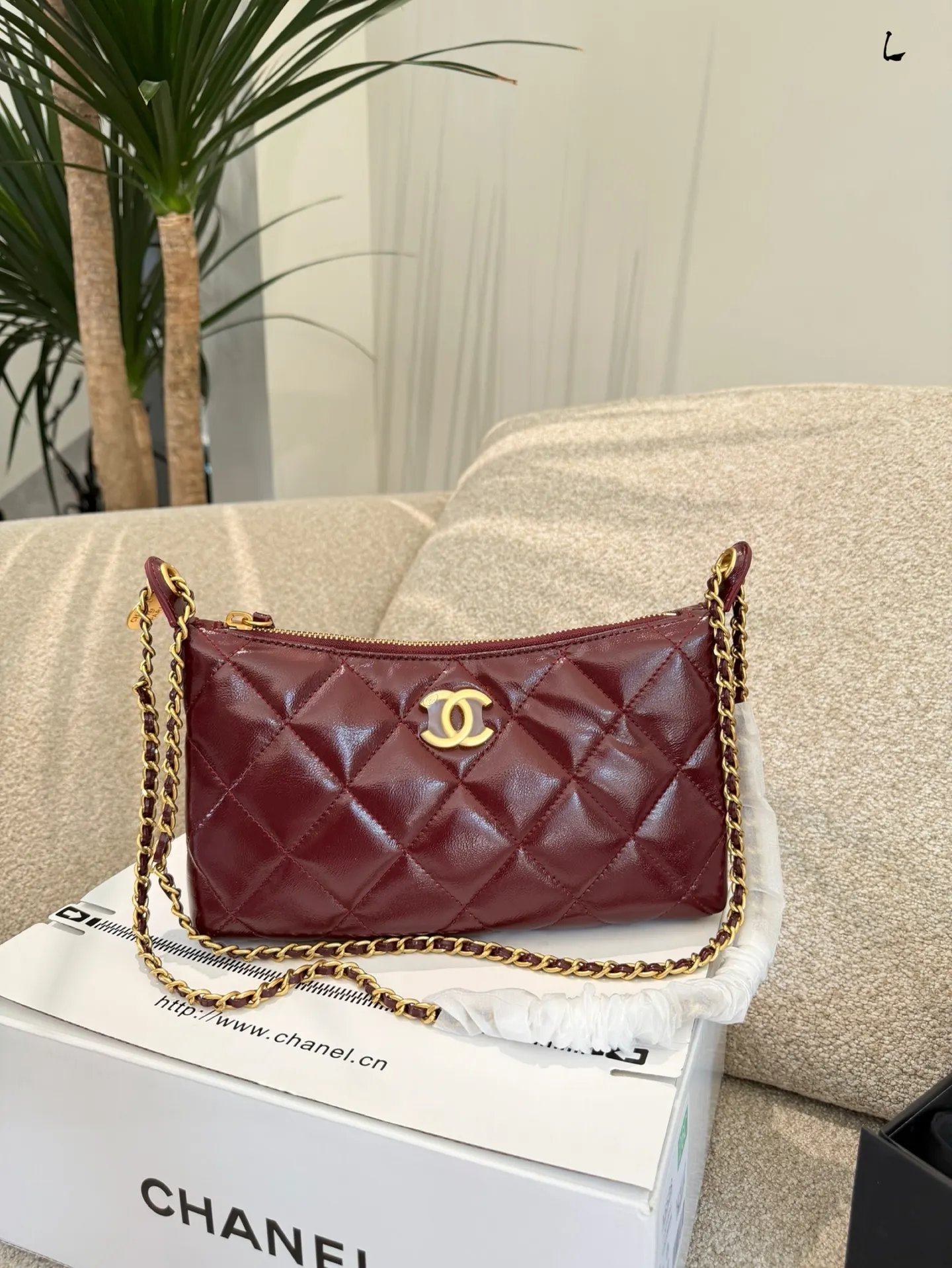 Quilted Lambskin Hobo Bag D30018020 — view 4