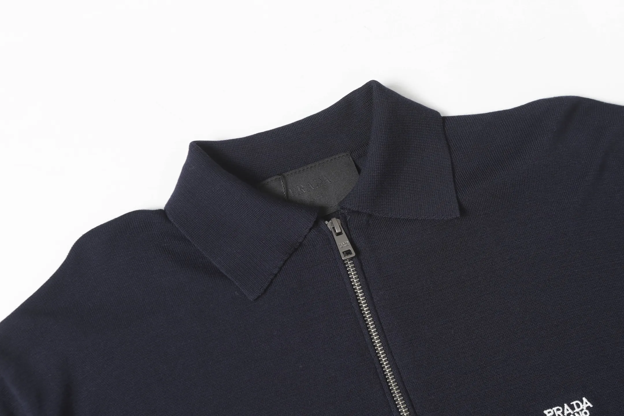 Logo-Embroidered Cashmere-Blend Knit Polo Shirt D10013718 — view 3