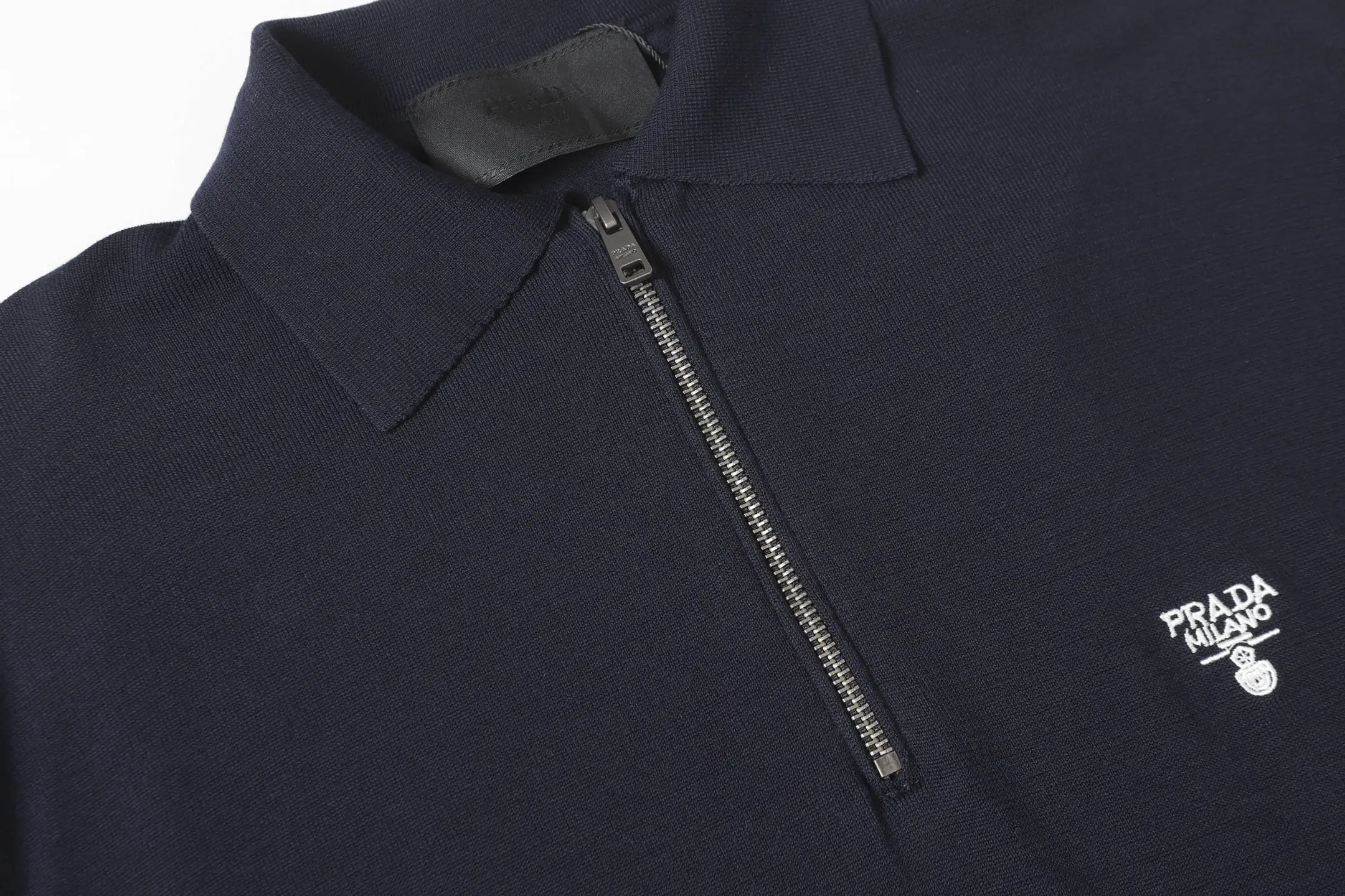 Logo-Embroidered Cashmere-Blend Knit Polo Shirt D10013718 — view 7