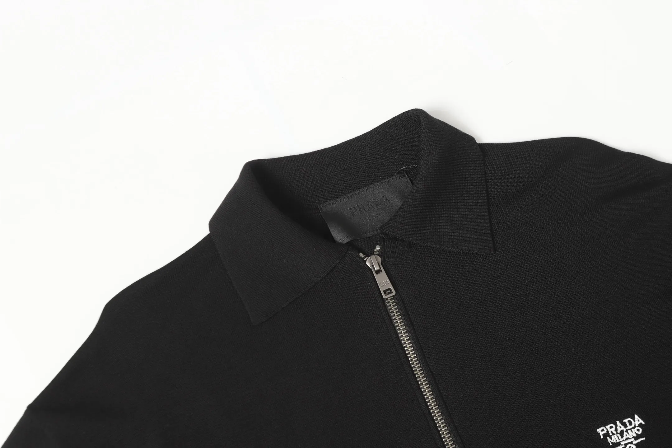 Logo-Embroidered Cashmere-Blend Knit Polo Shirt D10013719 — view 3