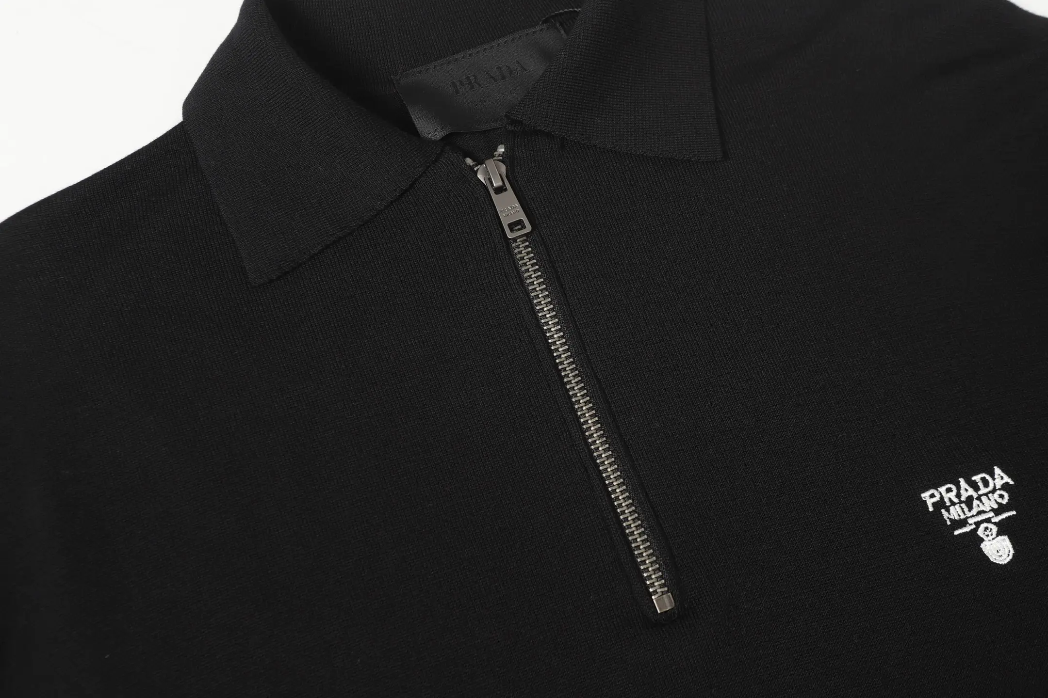 Logo-Embroidered Cashmere-Blend Knit Polo Shirt D10013719 — view 6
