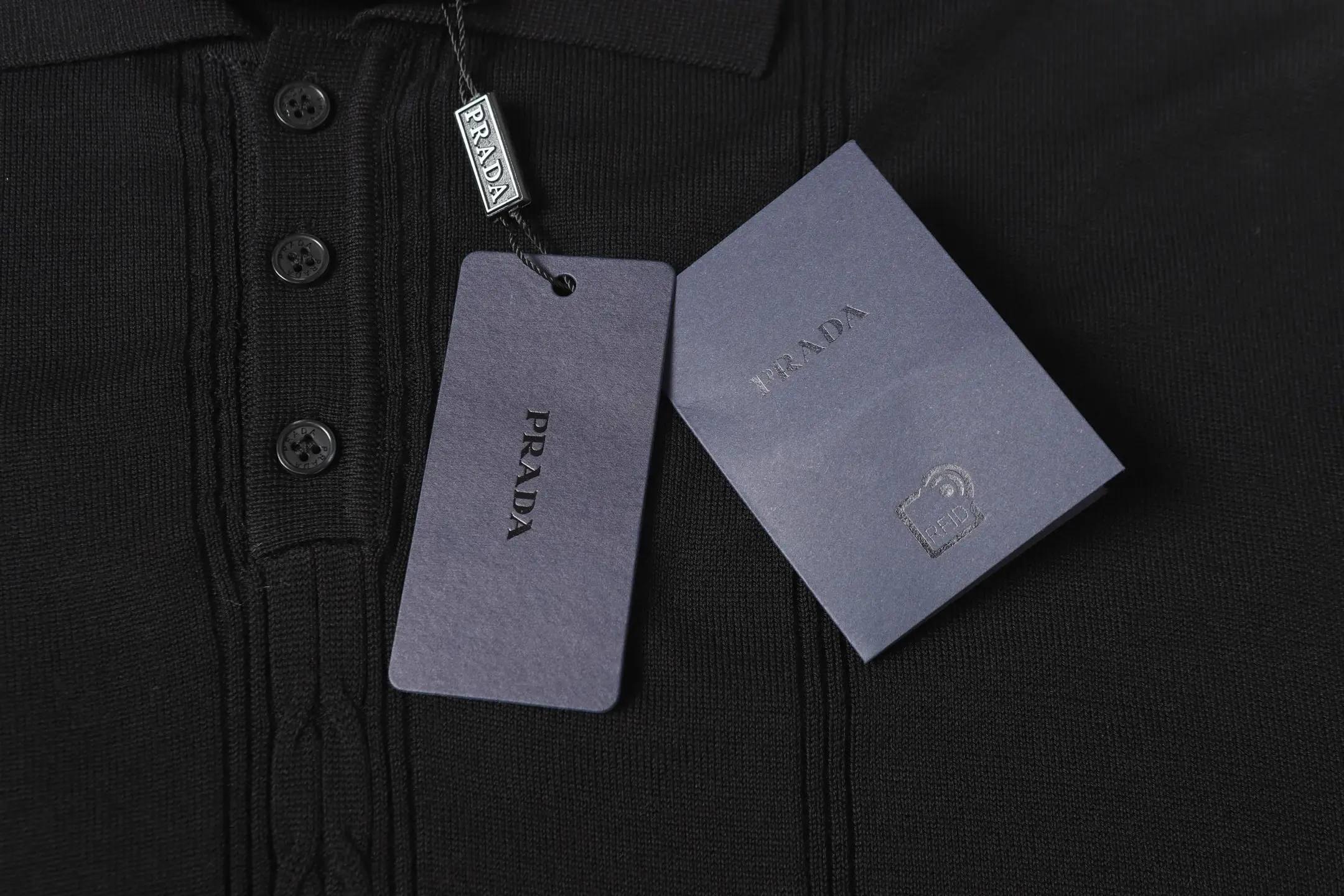 Cashmere-Blend Knit Polo Shirt D10013715 — view 6