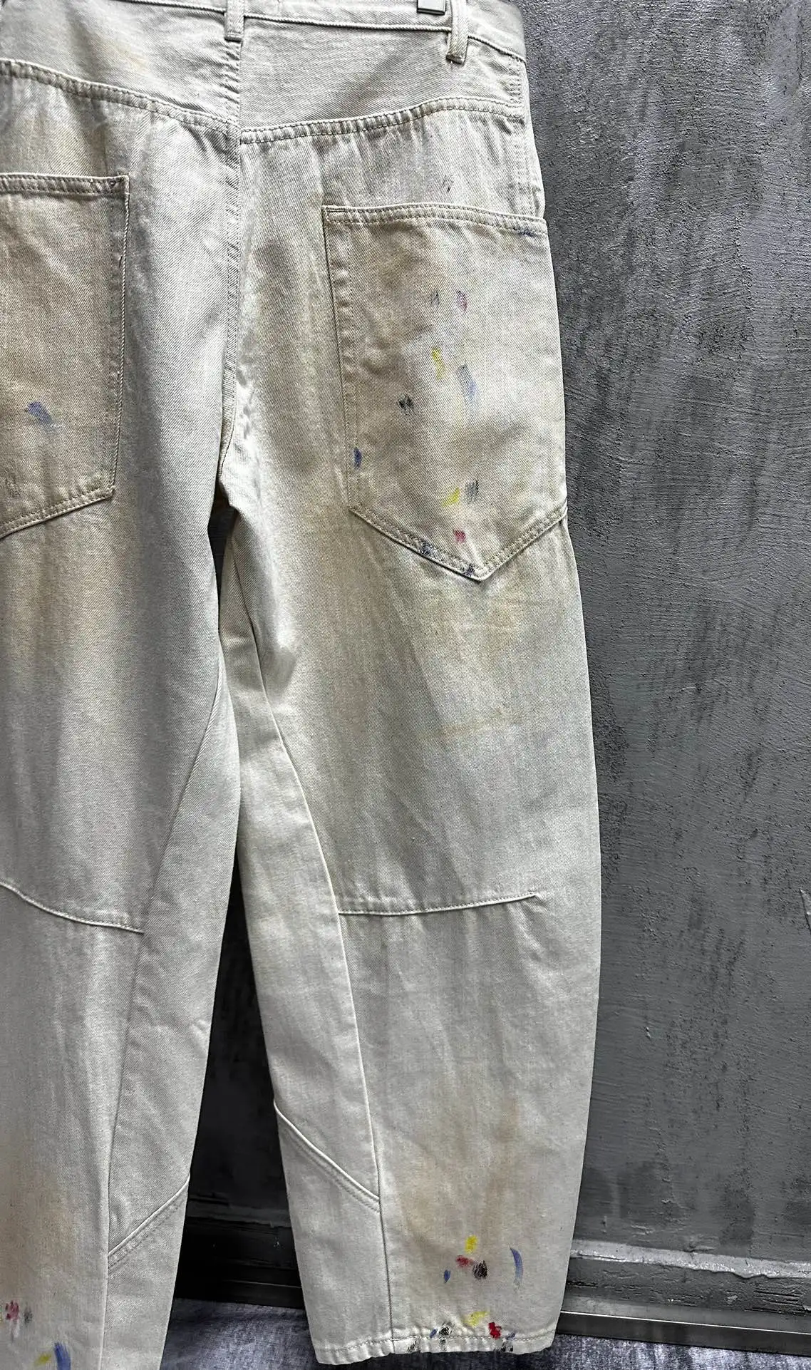 Paint-Splatter Twill Curved-Leg Trousers D20520552 — view 22