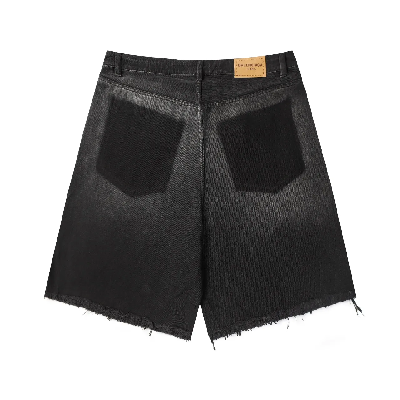Distressed Frayed Denim Shorts D21518636 — view 2