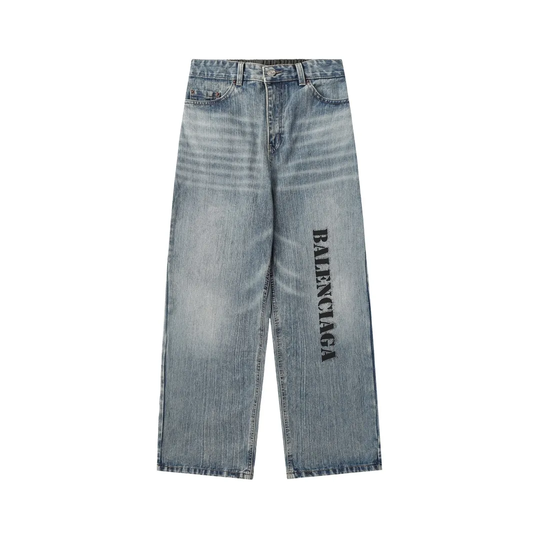 Logo-Print Wide-Leg Hybrid Jeans D23020551