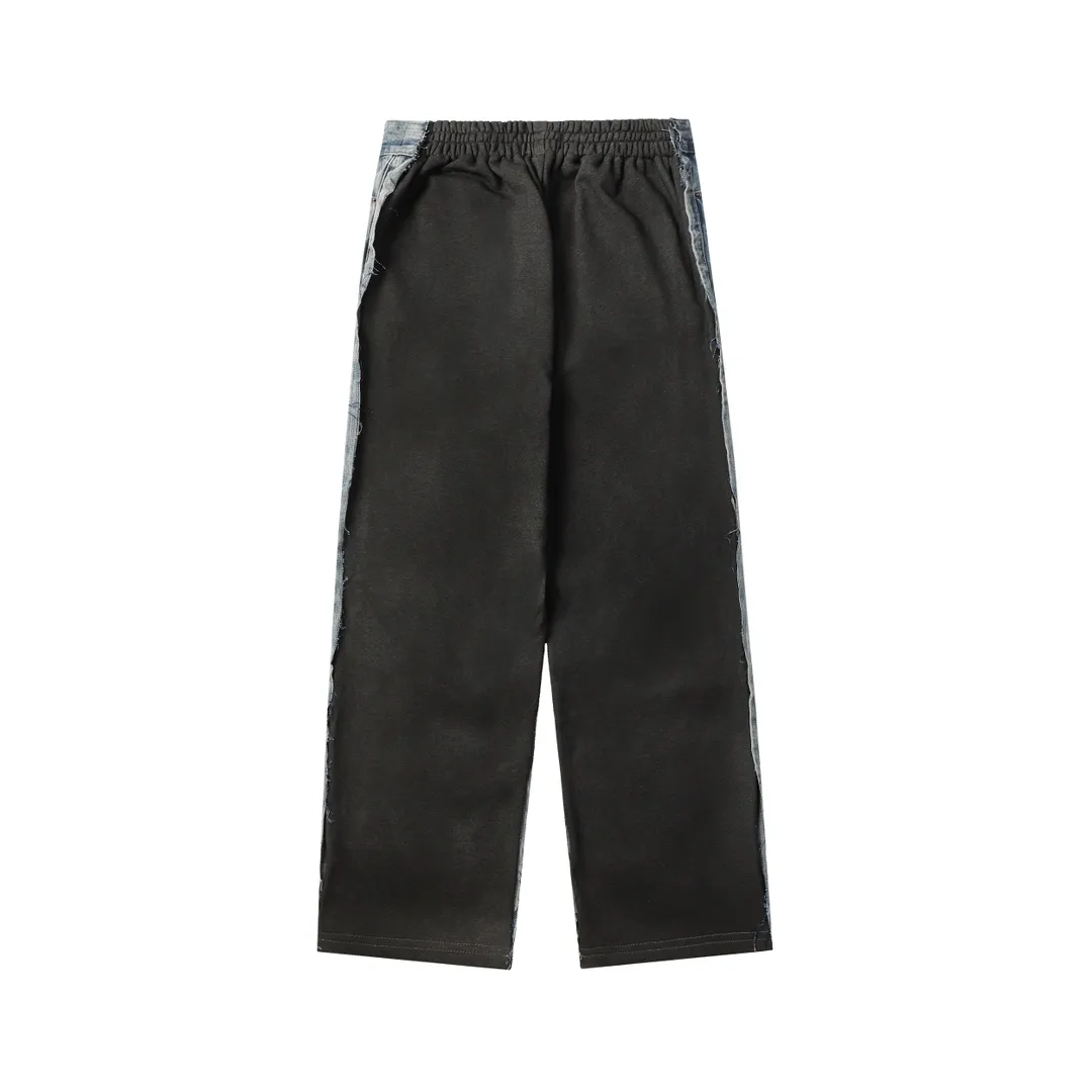 Logo-Print Wide-Leg Hybrid Jeans D23020551 — view 2