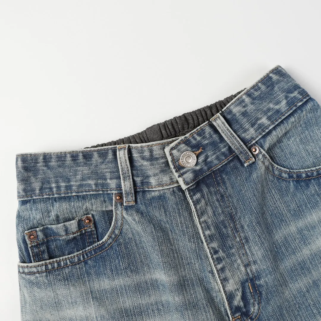 Logo-Print Wide-Leg Hybrid Jeans D23020551 — view 4