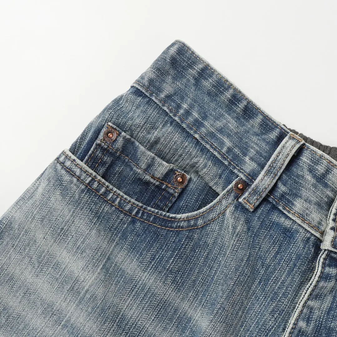 Logo-Print Wide-Leg Hybrid Jeans D23020551 — view 6