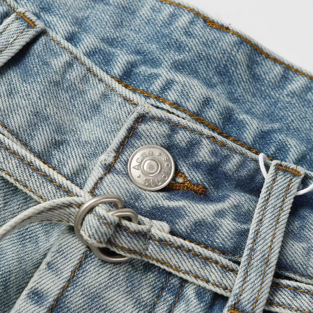 Acne Studios Distressed Paint-Splatter Denim Shorts D22518630 — view 22