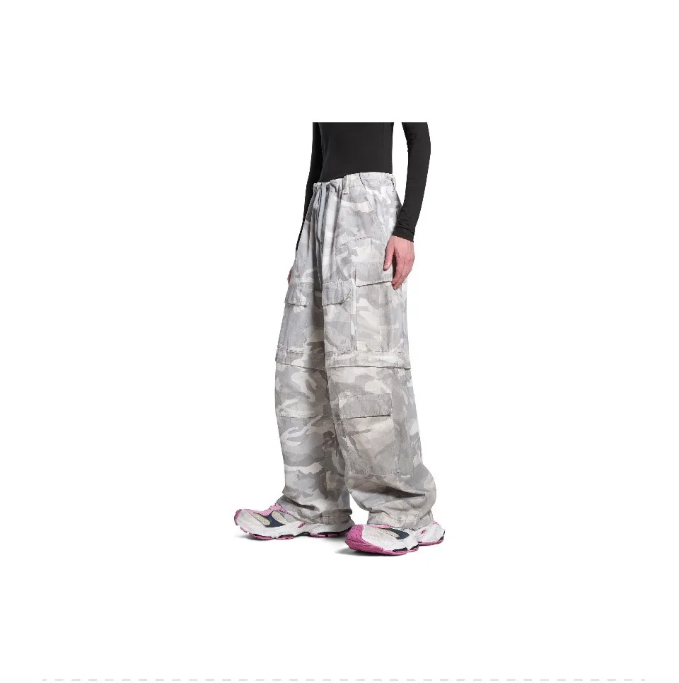 Balenciaga Hand-Painted Camouflage Cargo Trousers D23520547 — view 9