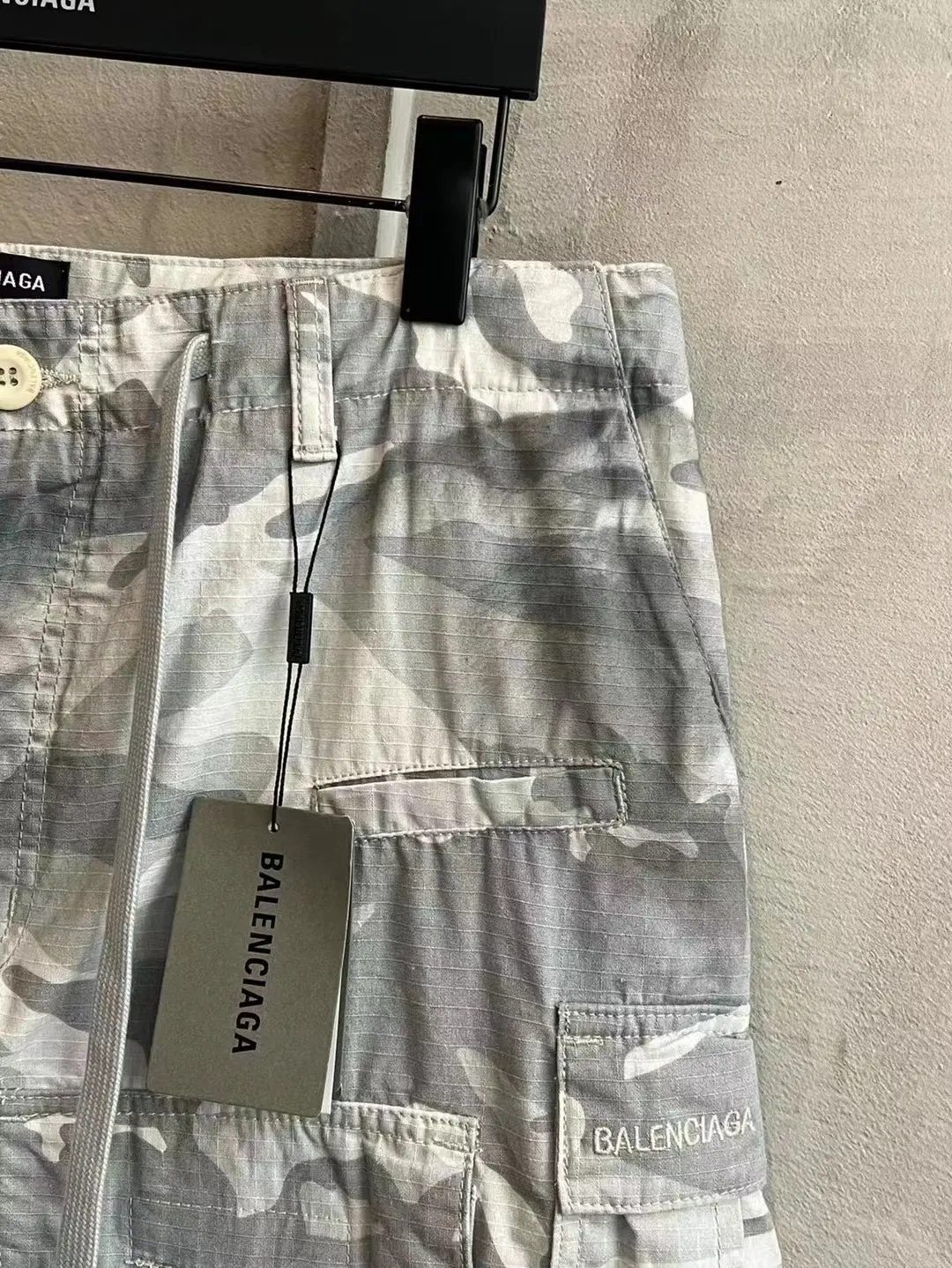 Balenciaga Hand-Painted Camouflage Cargo Trousers D23520547 — view 20