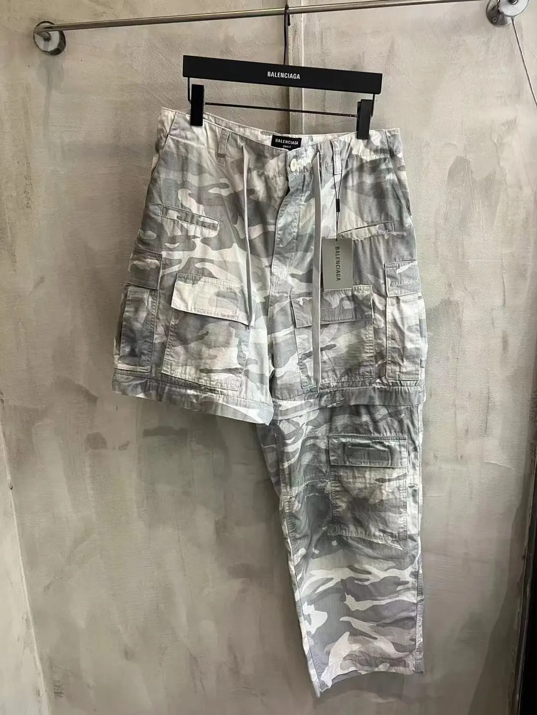 Balenciaga Hand-Painted Camouflage Cargo Trousers D23520547 — view 23