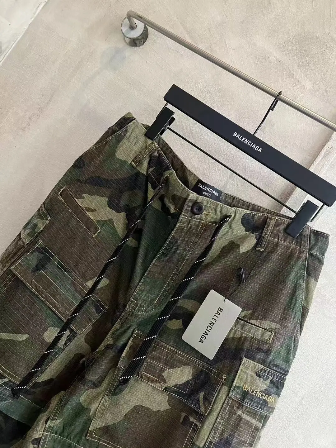 Balenciaga Hand-Painted Camouflage Cargo Trousers D23520547 — view 29