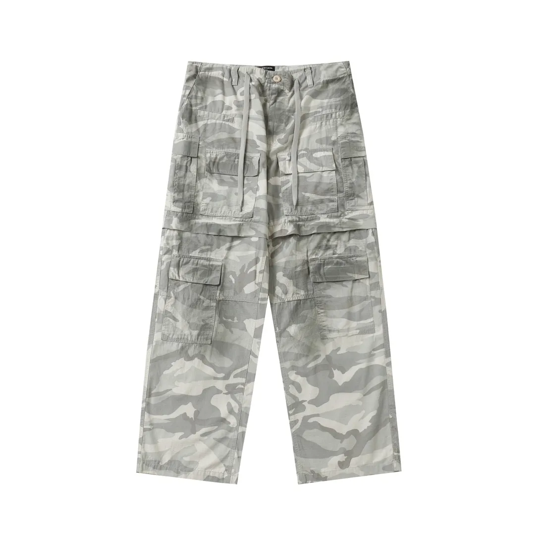 Balenciaga Hand-Painted Camouflage Cargo Trousers D23520547 — view 35