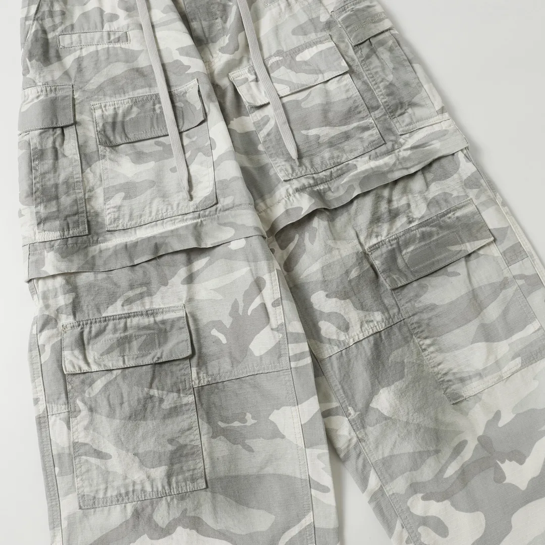 Balenciaga Hand-Painted Camouflage Cargo Trousers D23520547 — view 40