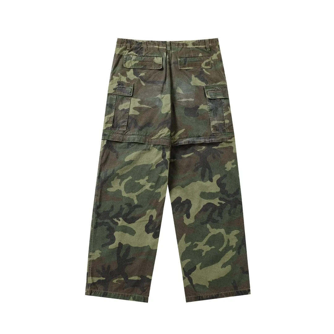 Balenciaga Hand-Painted Camouflage Cargo Trousers D23520547 — view 42