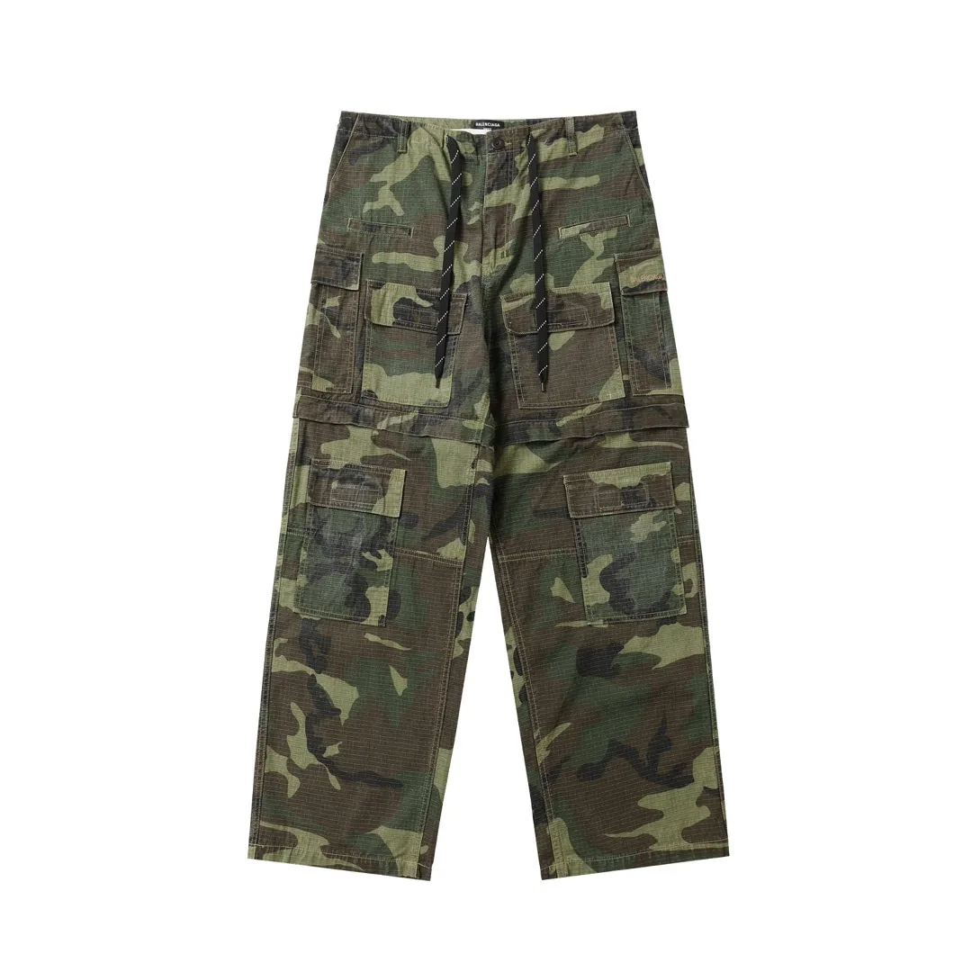Balenciaga Hand-Painted Camouflage Cargo Trousers D23520547 — view 43