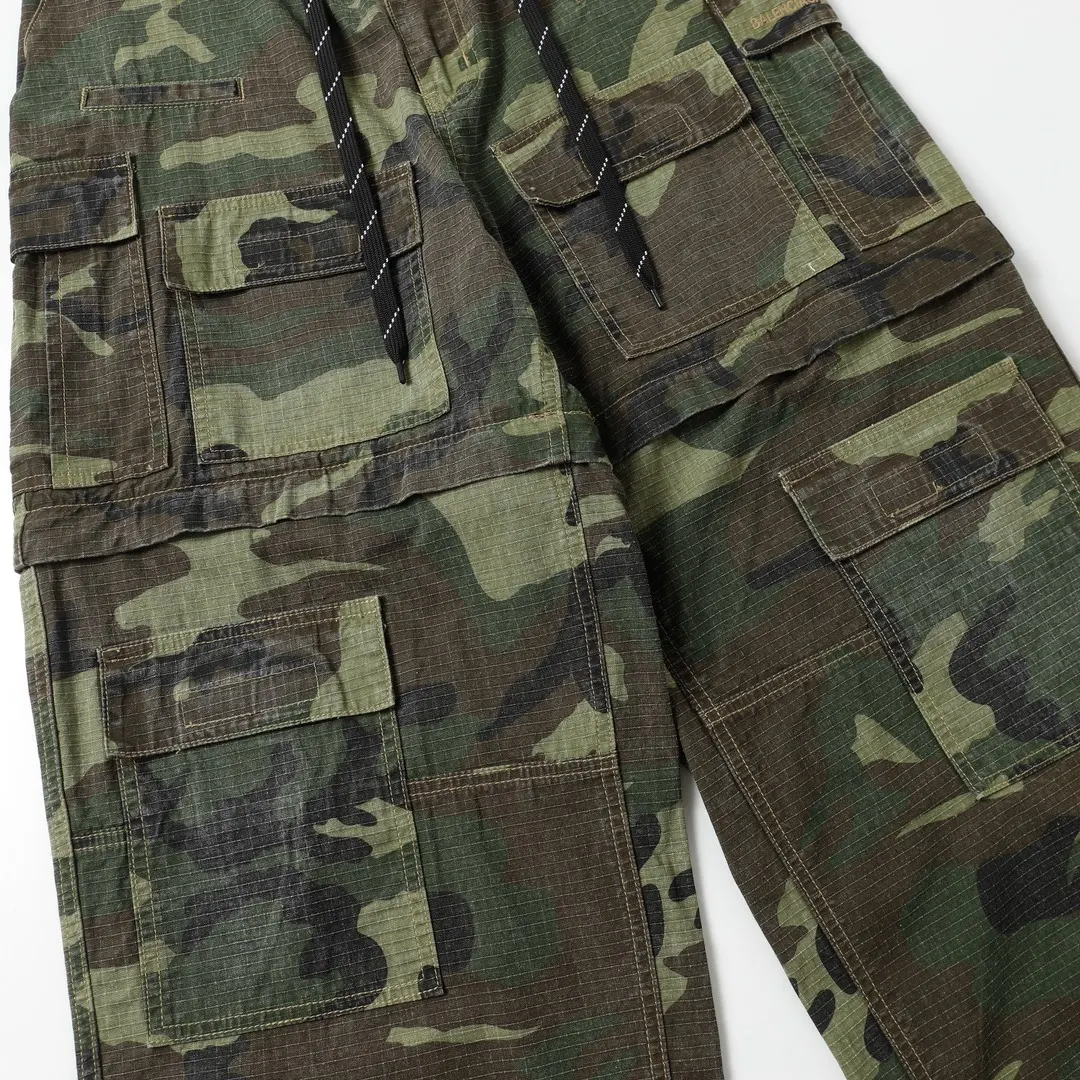 Balenciaga Hand-Painted Camouflage Cargo Trousers D23520547 — view 44
