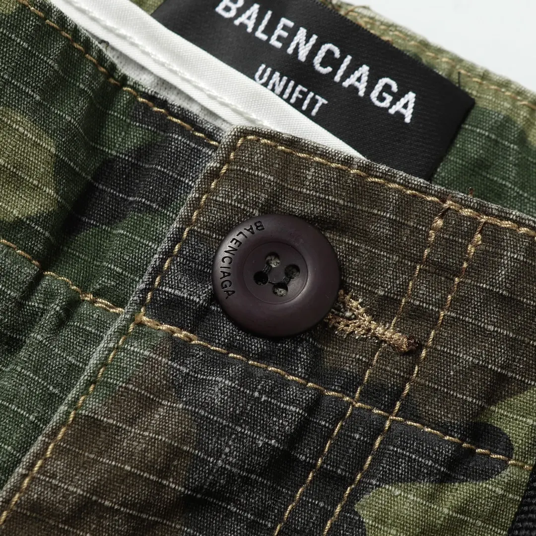 Balenciaga Hand-Painted Camouflage Cargo Trousers D23520547 — view 46
