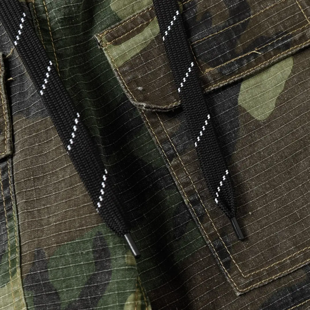 Balenciaga Hand-Painted Camouflage Cargo Trousers D23520547 — view 48