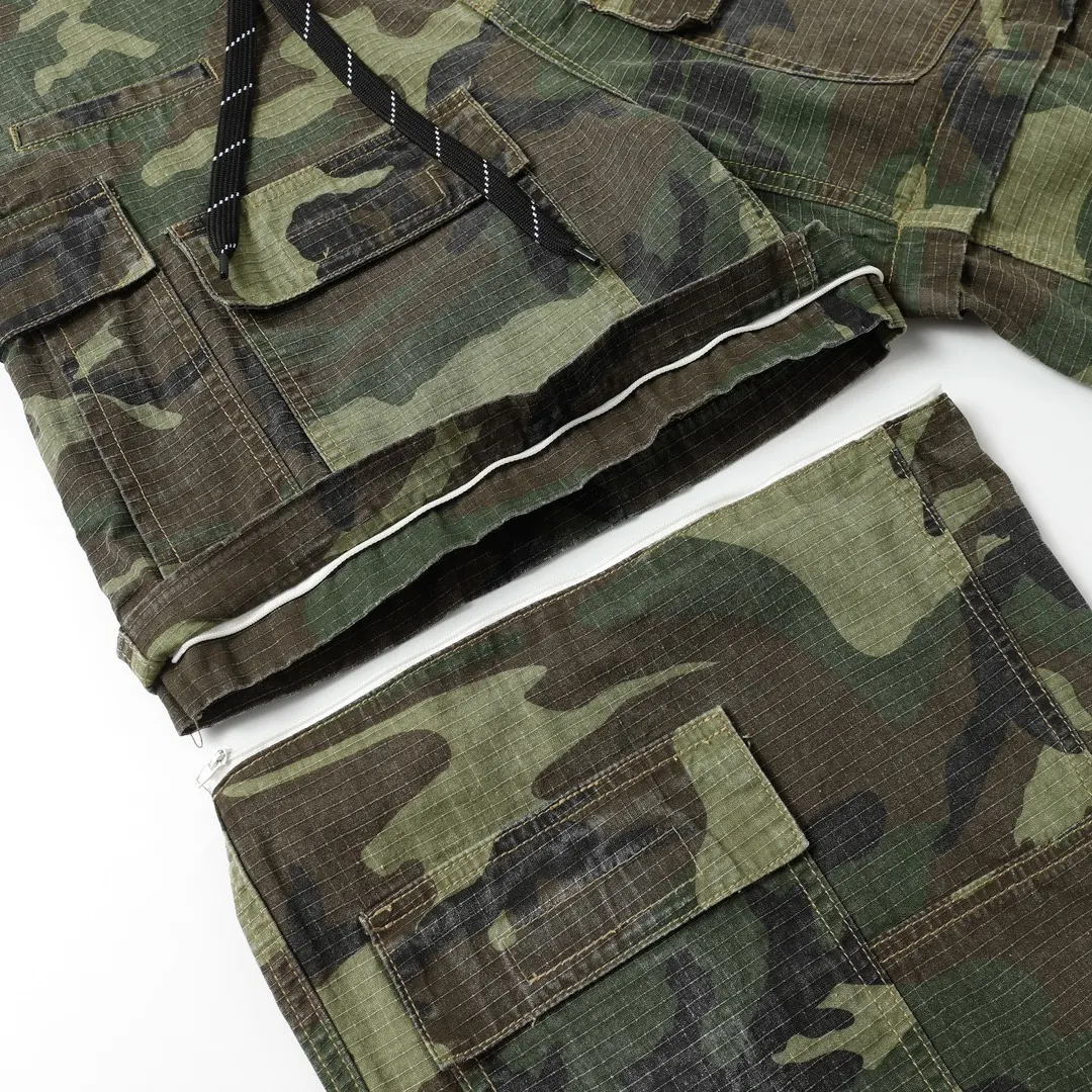 Balenciaga Hand-Painted Camouflage Cargo Trousers D23520547 — view 49